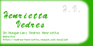 henrietta vedres business card